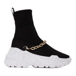 Versace Jeans Couture  Women's Black Sock Sneakers
